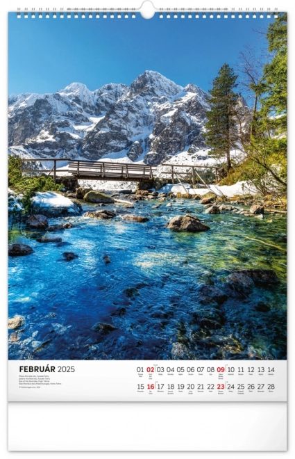 NATIKA Stenski koledar Tatry 2025, 33 x 46 cm