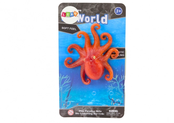 Sea World Oranžna gumijasta figura hobotnice