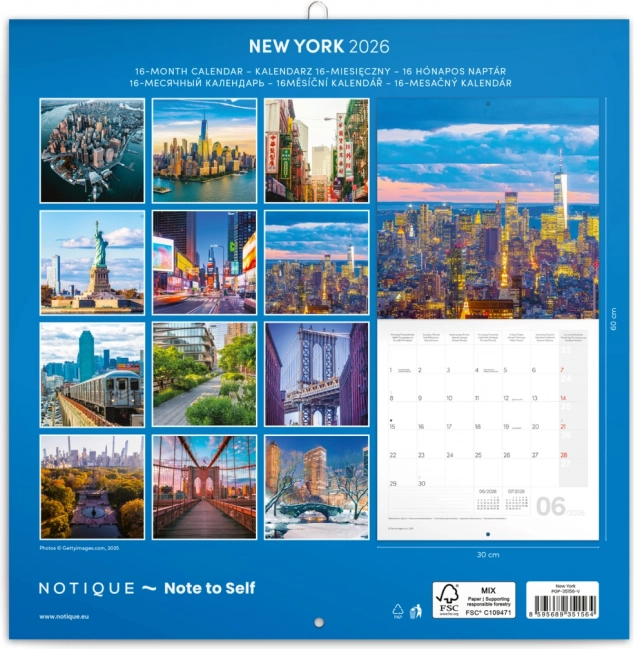 Opomni redni koledar New York 2026