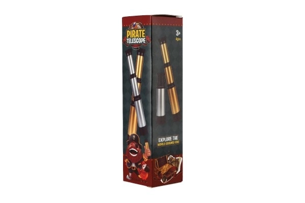 Piratični plastični daljnogled 19 cm 2 barvi v škatlici 5x19x5 cm 8 kos v škatli