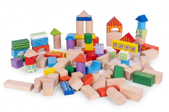 Lesene sestavljanke za otroke s posodico za razvrščanje ECOTOYS