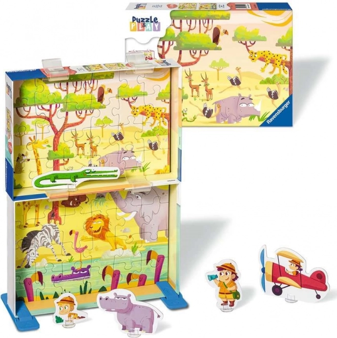 RAVENSBURGER Puzzle&Play: Safari 2x24 kosov