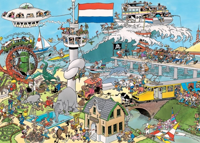 JUMBO Puzzle JvH Prometni kaos z letalom in ladjo 2x1000 kosov
