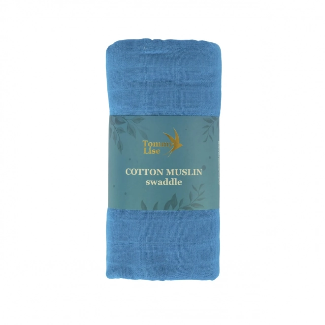 Tommy Lise muslinasta plenica Abyss Blue 120x120 cm