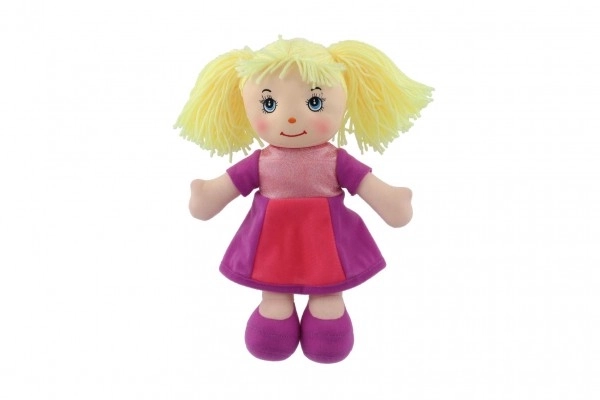 Punčka Culinka iz blaga z blond lasmi 32cm 0m+