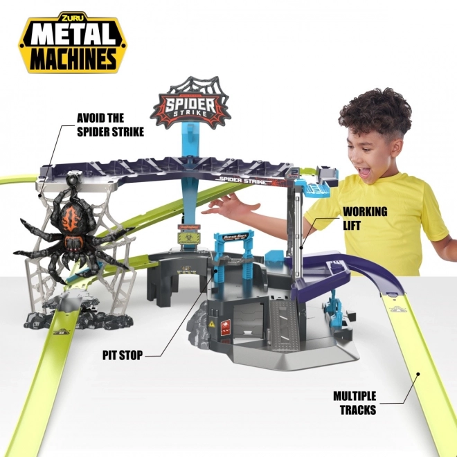 Steza za avtomobile ZURU Metal Machines: Napad Pajka