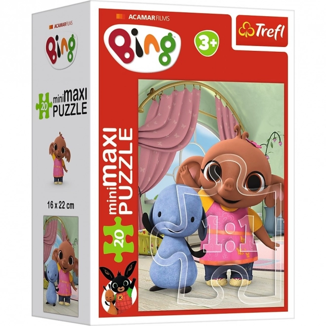 Minipuzzle miniMaxi 20 kosov Bingovi prijatelji/Zajček Bing