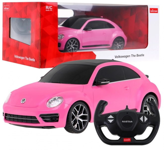 Avto na daljinsko upravljanje R/C Volkswagen Beetle Rastar 1:14 roza