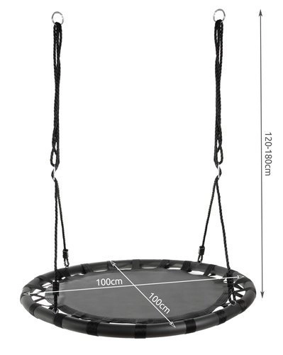 Gugalnica gnezdo vrane 100 cm črna