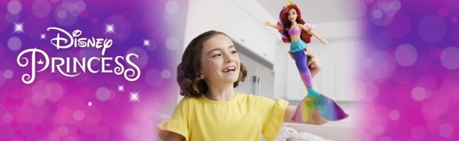MATTEL Disney Princess punčka Ariel mala morska deklica plava, spreminja barvo