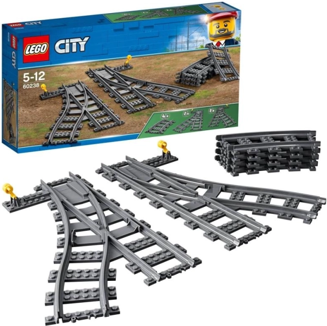 Lego City kretnice za železniške tire