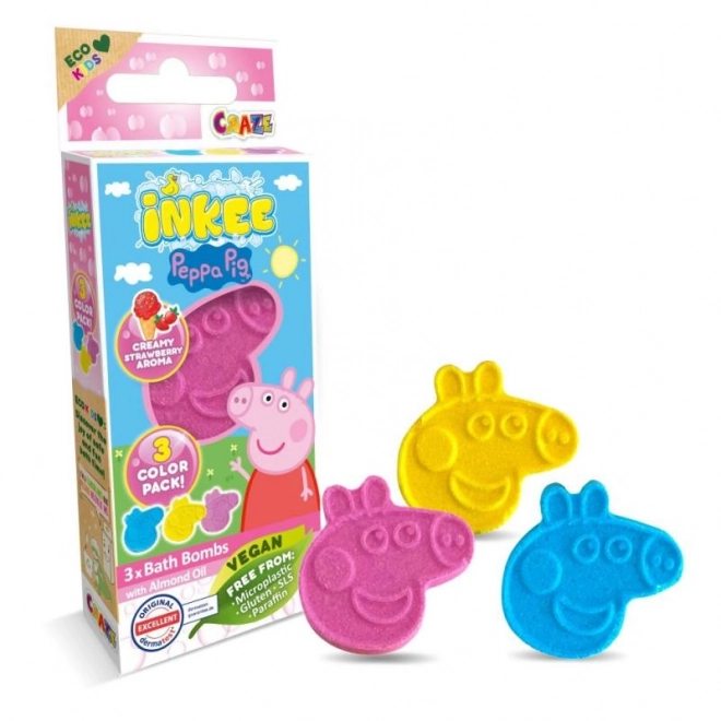 INKEE - Mini paket šumeča kopalna bomba - Pujsa Peppa