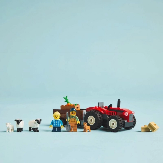 LEGO® City 60461 Rdeči traktor s prikolico in ovcami