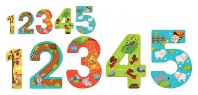Luna Puzzle s številkami in Ezopovimi basnimi za otroke