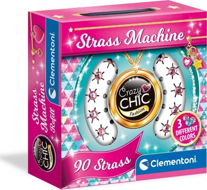 Clementoni Crazy Chic nadomestni set bleščečih kamnov 90 kos