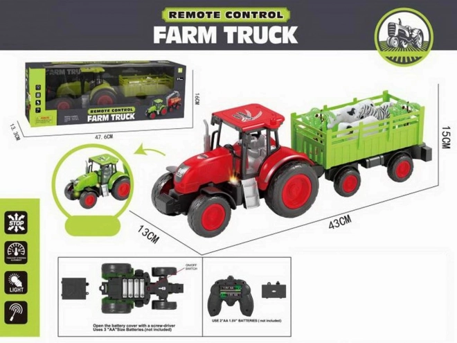 Traktor s prikolico R/C, luči