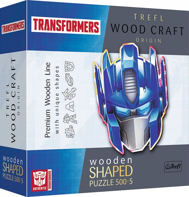 Lesene obojestranske puzzle TREFL Wood Craft Origin Transformers Optimus Prime, 505 koščkov