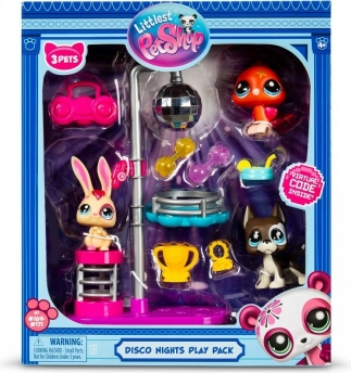 Littlest Pet Shop Disco Nights – set figuric s 3 živalicami