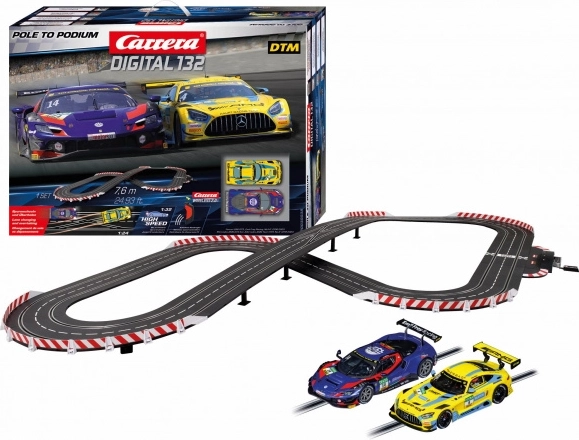 dirkalna steza Carrera Digital 132 Pole to Podium 7,6 m z vozili Ferrari 296 GT3 in Mercedes-AMG GT3 Evo