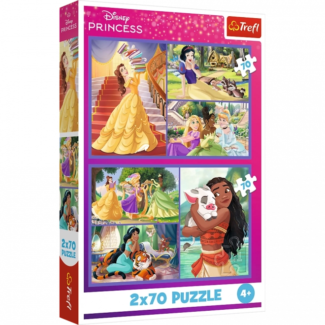 Sestavljanka 2x70 Pravljični dnevi Disney Princeske