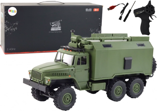 vojaški RC tovornjak WPL B-36 1:16 4WD z LED
