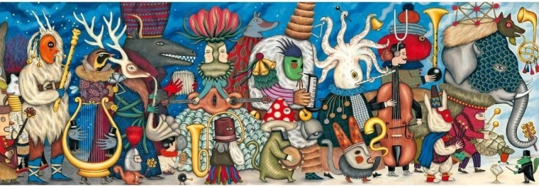 Panoramske puzzle Orkester 500 koščkov DJECO
