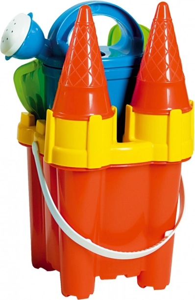 Androni set za pesek grad – višina 29 cm – Rdeča
