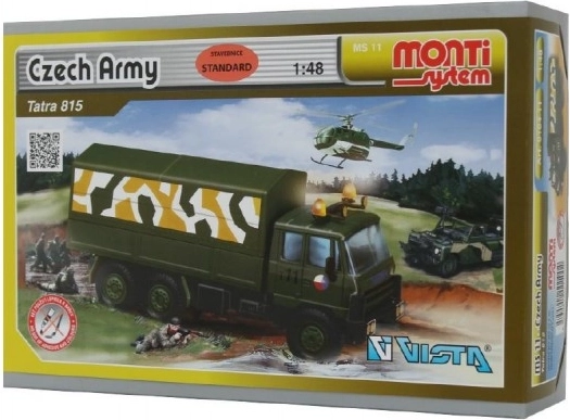 Stavebnica Monti System MS 11 Češka vojska Tatra 815 1:48 v škatli 22×15×6 cm