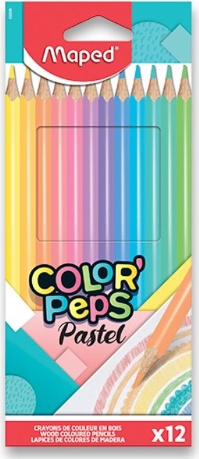 Barvice MAPED Color'Peps Pastel, 12 kos