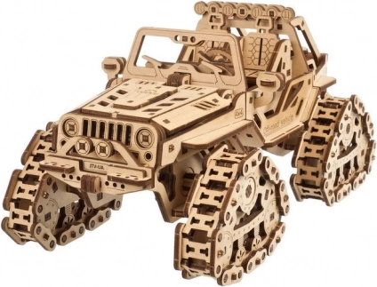 UGEARS gosenično terensko vozilo – 3D lesena mehanska sestavljanka