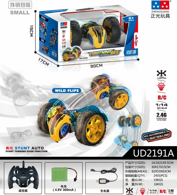RC akrobatski avto 1:14 z 360° vrtenjem in 2,4 GHz