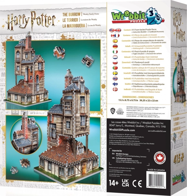 WREBBIT 3D sestavljanka Harry Potter: Brlog