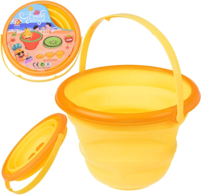 Zložljivo sadno silikonsko vedro – limona, 2,5 l