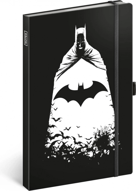 zapisnik BATMAN z elastičnim trakom in zankico za svinčnik