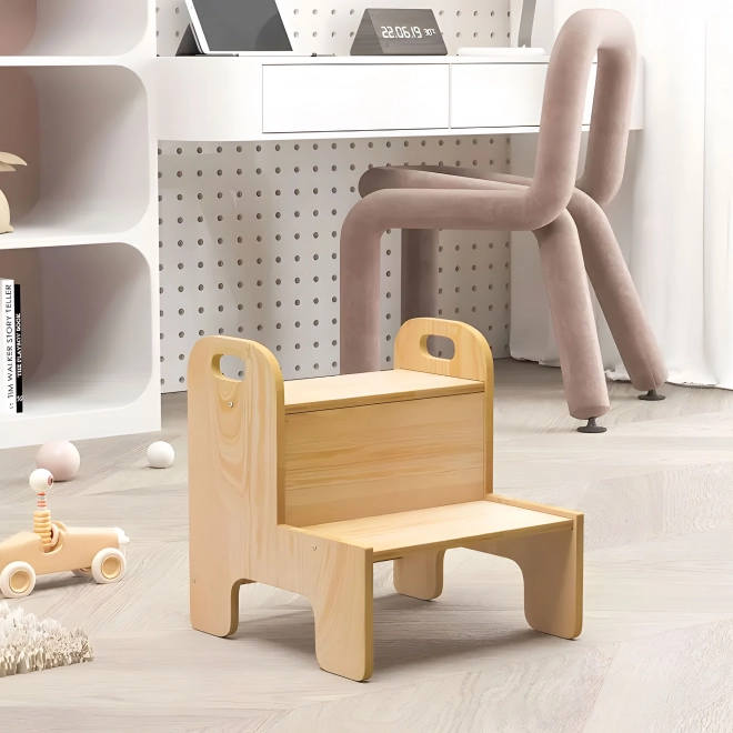 Kuhinjski pomočnik Otroški stopniščni stol iz vezane plošče ECOTOYS