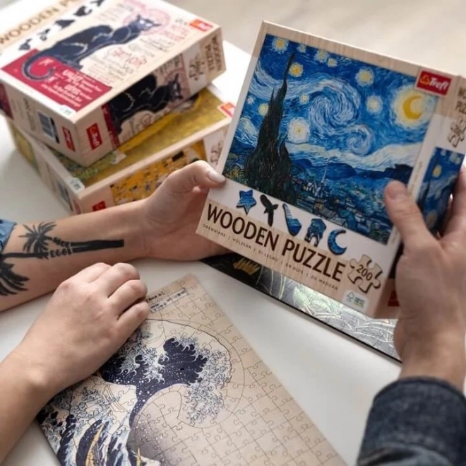 Lesena sestavljanka Vincent van Gogh - Zvezdna noč 200 kosov