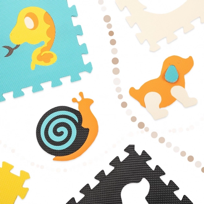 Barvne puzzle iz pene z živalmi - 9 kosov