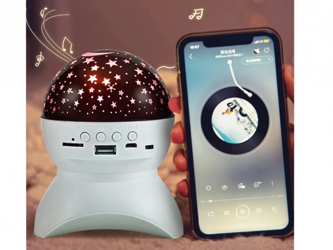 Nočni LED projektor z zvočnikom in Bluetooth