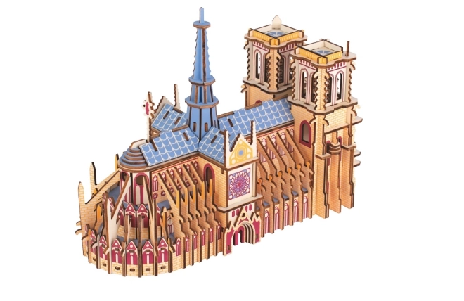 Woodcraft Lesene 3D sestavljanke Katedrala Notre-Dame