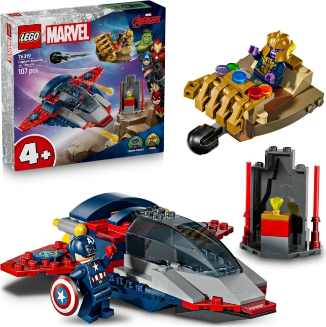 lego marvel kapitan amerika proti thanosu komplet za otroke 4+