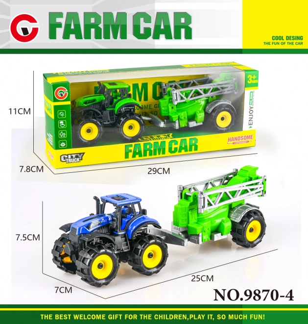 Traktor na vztrajnik s škropilnikom 25 cm