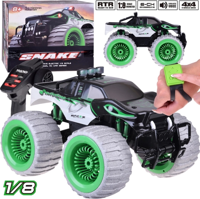 Ogromen RC avto Monster Snake 4x4 z glasbo, lučmi in 360° driftom