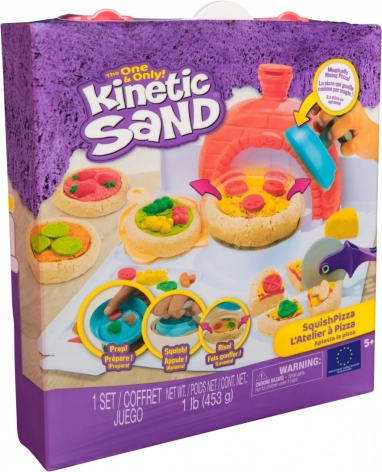 Kinetic Sand komplet za pico SquishPizza – ustvarjalni set s pečjo in orodji