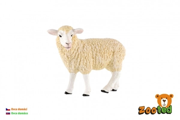 Plastična figurica domače ovce 8cm