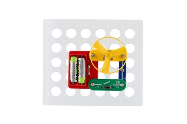 Skrivnosti elektronike 80 eksperimentov mini na baterije v škatli 24x18x4cm od 6 let