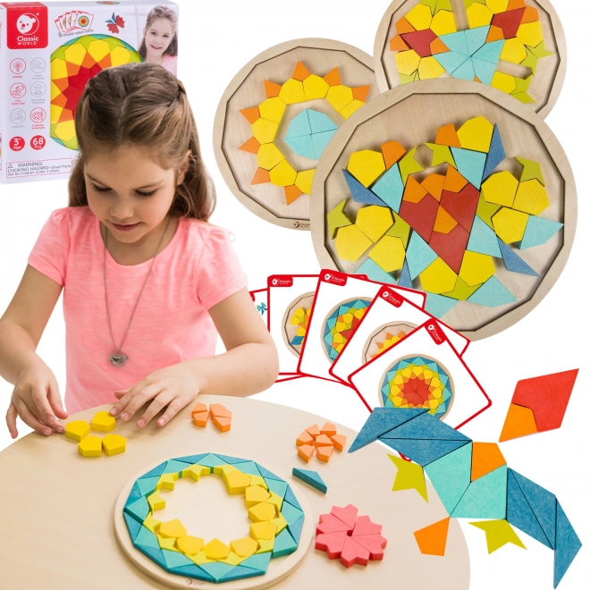 Montessori sestavljanka mandala - vzorci, oblike in barve