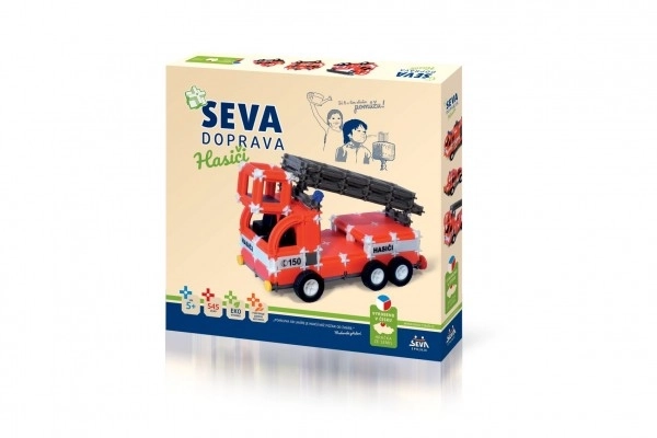 Gradbeni set SEVA PROMET Gasilska plastika 545 delov v škatli 35x33x5cm