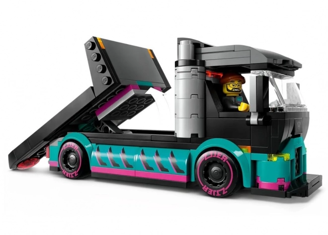 LEGO® City 60406 Tovornjak z dirkalnim avtom