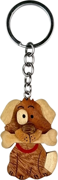 Leseni obesek za ključe Pes s kostjo od 2Kids Toys