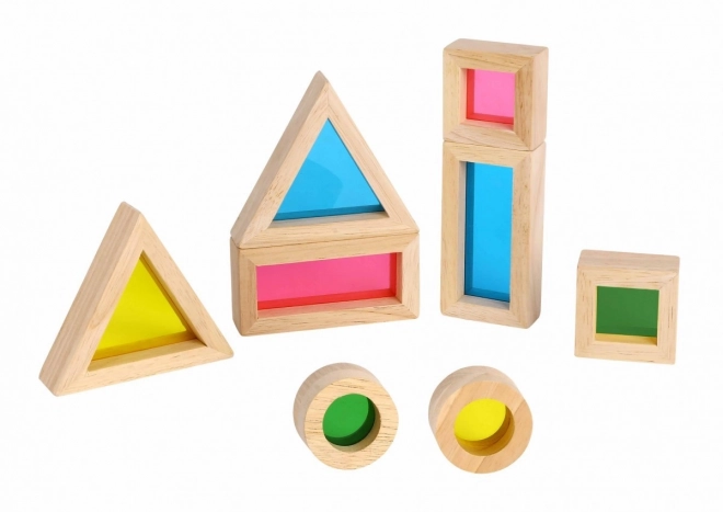 Lesene barvne zrcalne kocke TOOKY TOY